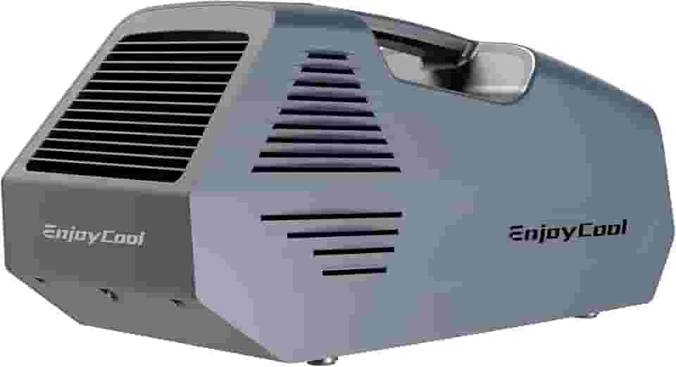 Ar condicionado portátil, ar-condicionado para barracas, ar condicionado externo, unidade de resfriamento de ar condicionado doméstico 2380BTU, 24 V, 222 W de baixa potência, para barracas de