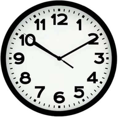 Tuut Relógio de Parede Preto 20cm – Design Clássico e Fácil Visualização