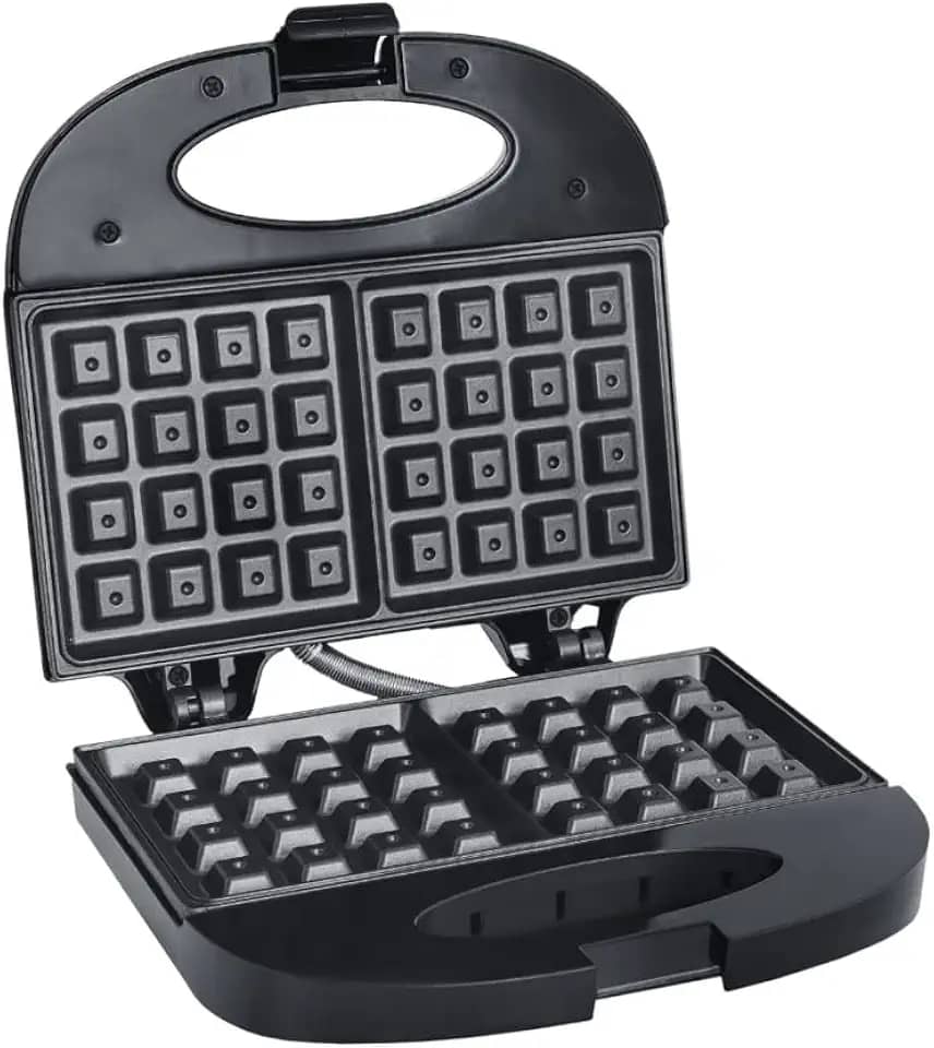 Máquina de Waffle Grill 110v Antiaderente 750w Liége Preta