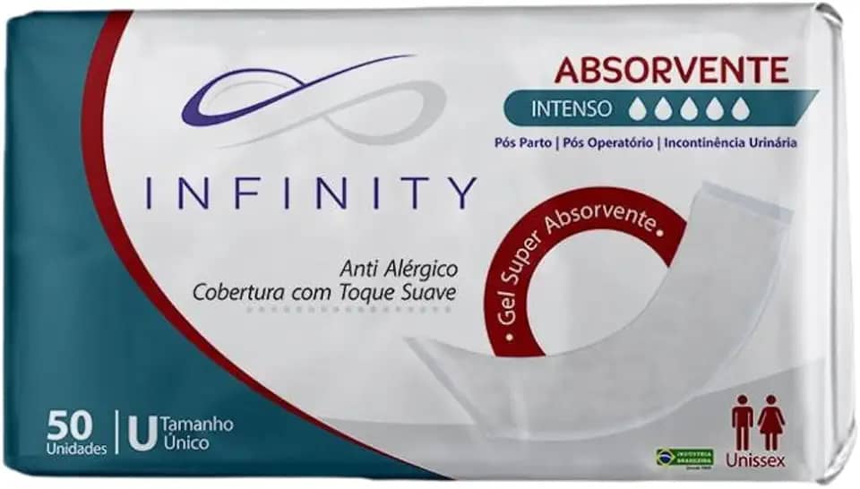 Absorvente Geriátrico Pós Parto Pós Operatório Incontinência Infinity Tamanho Único