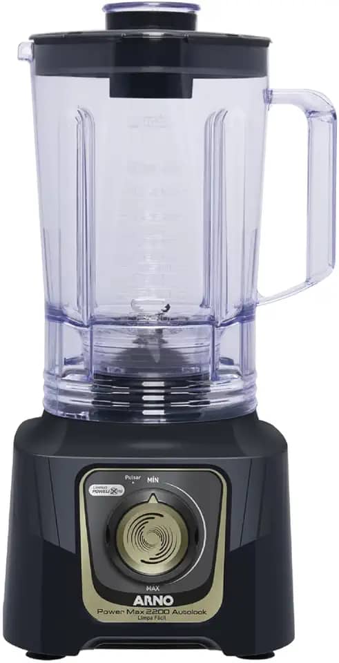 Liquidificador Arno Power Max Autolock 2200W LN82, Cinza Chumbo, com 6 Lâminas Powelix Pro, Tecnologia Anti Vazamento, Comfort Control e Limpeza Fácil, 220V
