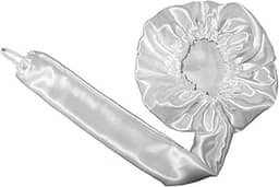 Touca Difusora Secadora Cetim Seda Anti Frizz Branca