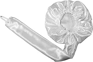 Touca Difusora Secadora Cetim Seda Anti Frizz Branca