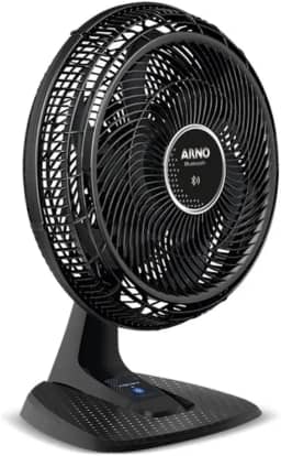 Ventilador Arno Ultra Silence Force Bluetooth® VDBT, 126W, Controle via App, 6 Pás, 3 Velocidades, Oscilação Horizontal, Inclinação Ajustável, Silencioso e Potente, 110V