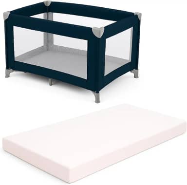 Colchão Berço Portátil 100x70x5cm - Espuma D18 Firme com Capa Removível e Lavável | Leve, Dobrável e Fácil de Transportar | Ideal para Viagens e Chiqueirinho – Aconchego Express – Leve o Conforto com Você