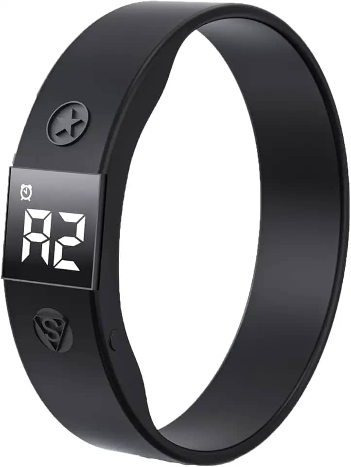 Relógio despertador vibratório, resistente à água, pulseira despertadora silenciosa, lembrete, com 8 alarmes diários