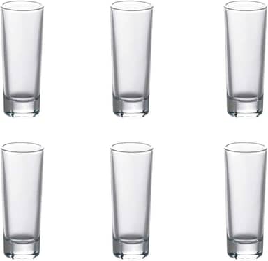 Haüskraft Kit 6 Copos Shot Vidro Dose 65ml Cachaça Tequila Vodka, CPDS-012