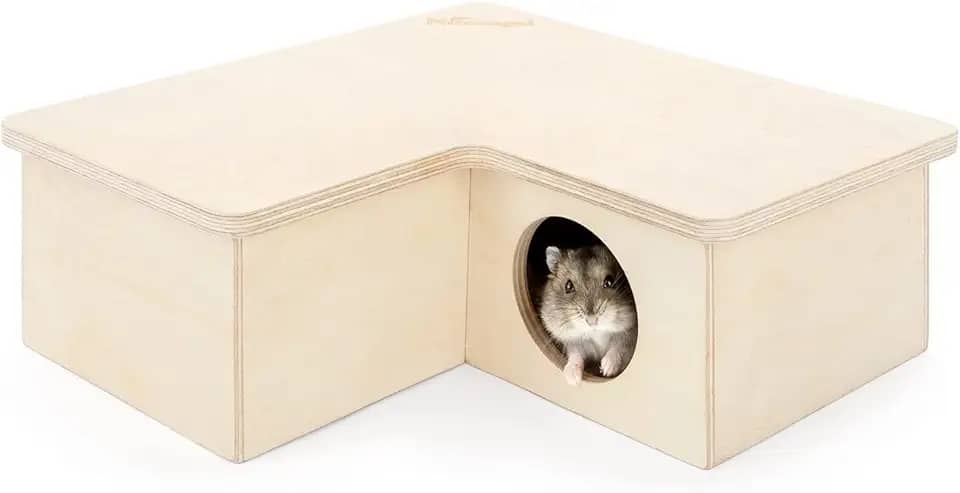 Niteangel Labirinto de casa de hamster multicâmara – esconderijos e túneis para exploração de túneis para hamster gerbils e ratos Lemmings (3 cômodos pequenos)