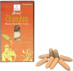 10 incensos Cone/Cascata Indiano - Chandan Sândalo Masala