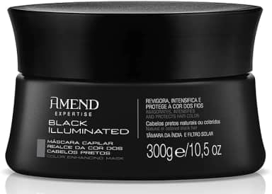 Máscara Amend Expertise Realce da Cor Black Illuminated Cabelos Pretos 300g