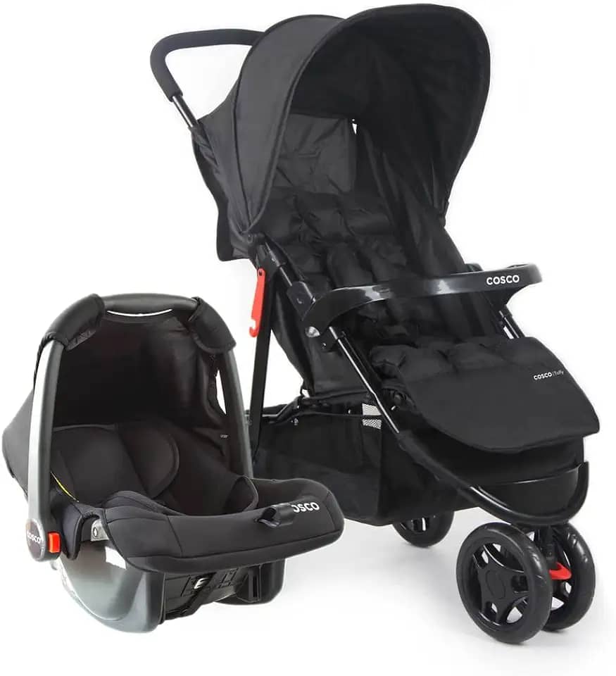 Cosco Kids, Travel System Toffy, Preto Absoluto