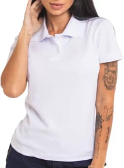 Polo Feminina Camisa Gola Uniforme Piquet Camiseta Tamanho P ao GG Cores