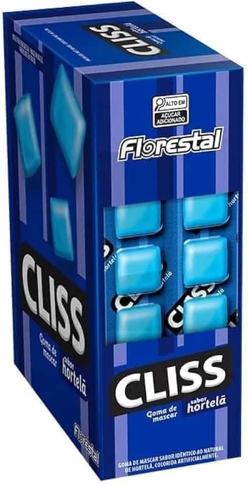 Chiclete Cliss Hortelã – 12 Cartelas com 12 Unidades Cada | Total 144 Chicletes | Refrescante e Ideal para Revenda, Brindes e Lembrancinhas