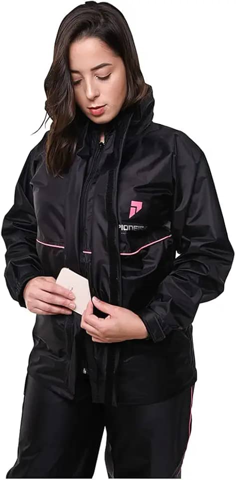 Capas Pioneira, 1101FPREGG, Capa de Chuva Impermeável Para Motoqueiro de Nylon Feminino Full Gg, cor Preto, PVC