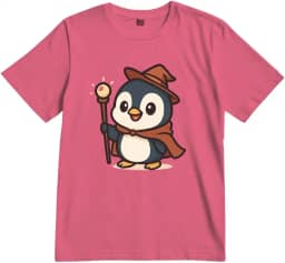 Camiseta Estampada Pinguim Mago Infantil – Estampa, Geek, Pinguim, Algodão