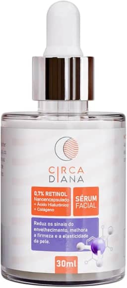 Sérum Facial 0,7% Retinol + Ácido Hialurônico e Colágeno - Anti-Rugas - Circadiana