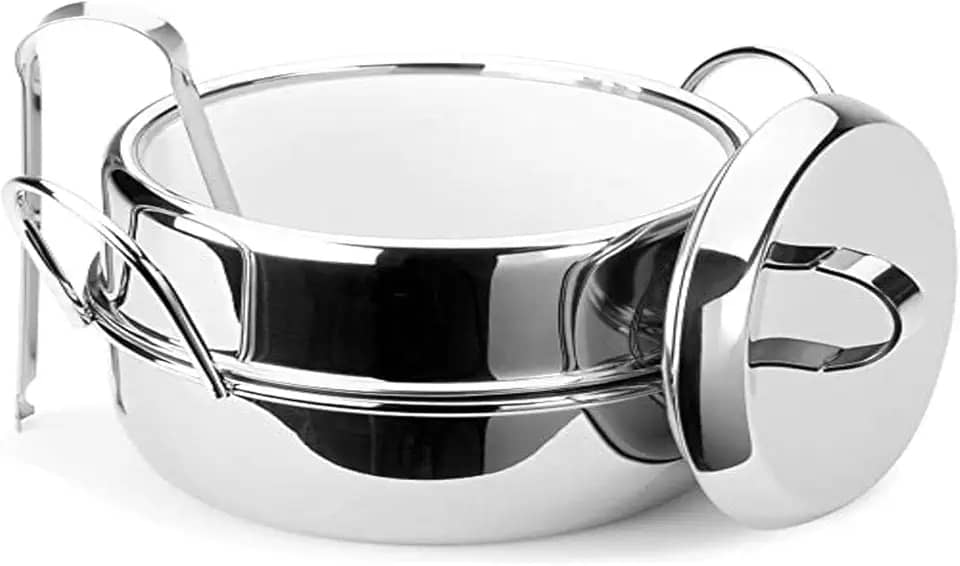 Balde Térmico para Gelo com Tampa e Pinça 1L Alças Niqueladas – Forma Inox