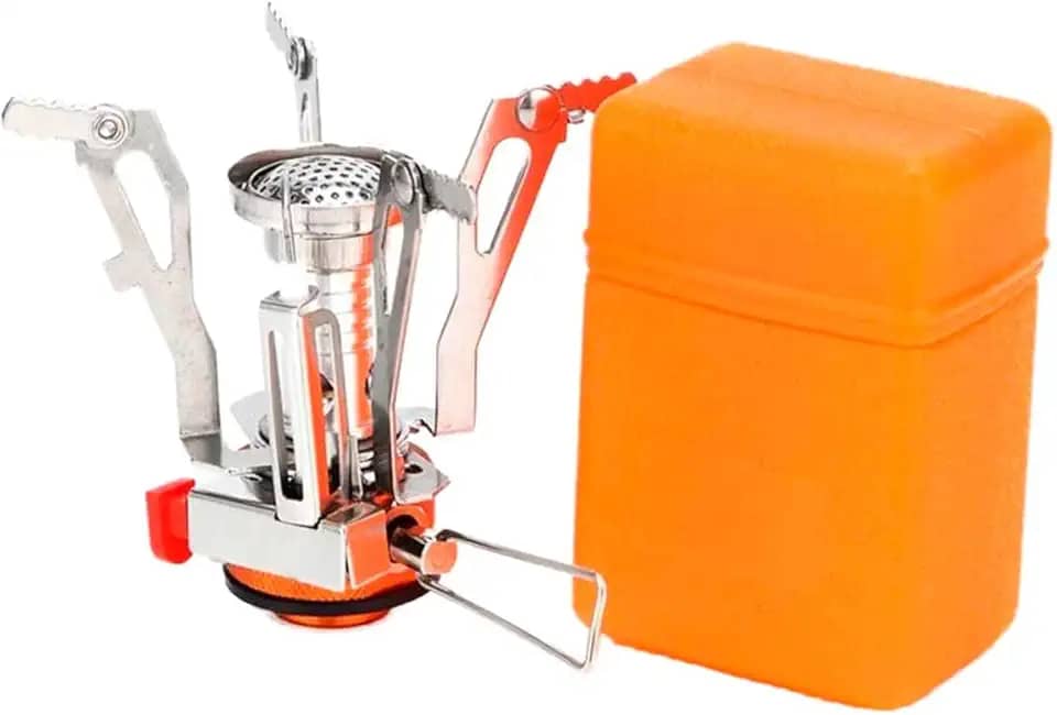 Mini Fogareiro Acendimento Automático Portátil Fogareiro Portátil Ideal para Camping e Trekking Leve e Compacto para Viagens Portatil Baixo Consumo Gás Ideal para Pescarias e Acampamentos