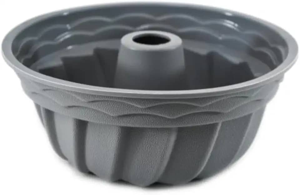 Forma de Silicone para Bolo Pudim Flan Gelatinas 20cm com Furo – Flexível e Colorida