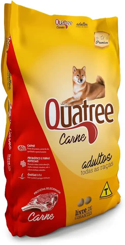Ração para Cães Quatree Adultos Todas as Raças Sabor Carne 15kg