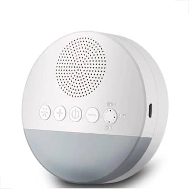 Máquina de Som Ruído Branco para Dormir | 20 Sons Relaxantes + Luz Noturna Ajustável + Timer Inteligente | Aparelho Portátil para Bebê, Adultos, Escritório e Viagem