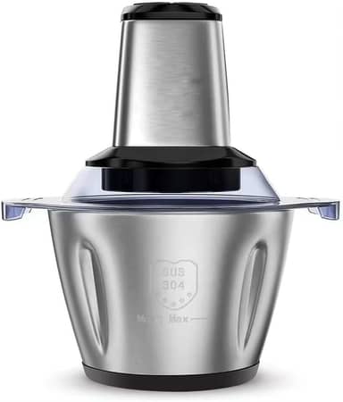 Moedor de Carne Elétrico Inox 3L 110V – Alta Potência, Lâminas Duplas e Fácil Limpeza