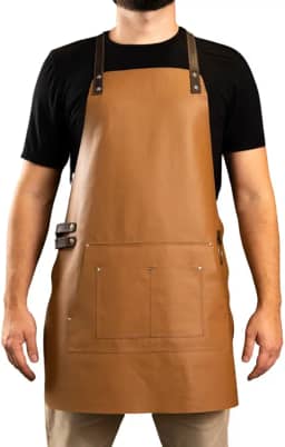 Avental Churrasqueiro Couro Legítimo Gourmet Couro Premium