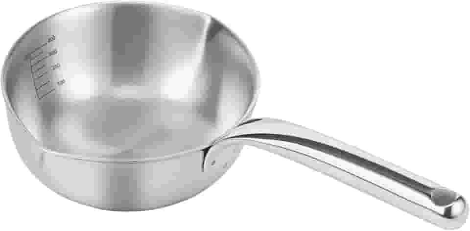 ZJRDYYK Mini pote aquecedor de leite, panela de aço inoxidável de 368 g/590 ml, panela pequena de aço inoxidável, panelas de derretimento de chocolate para fazer doces (368 g)