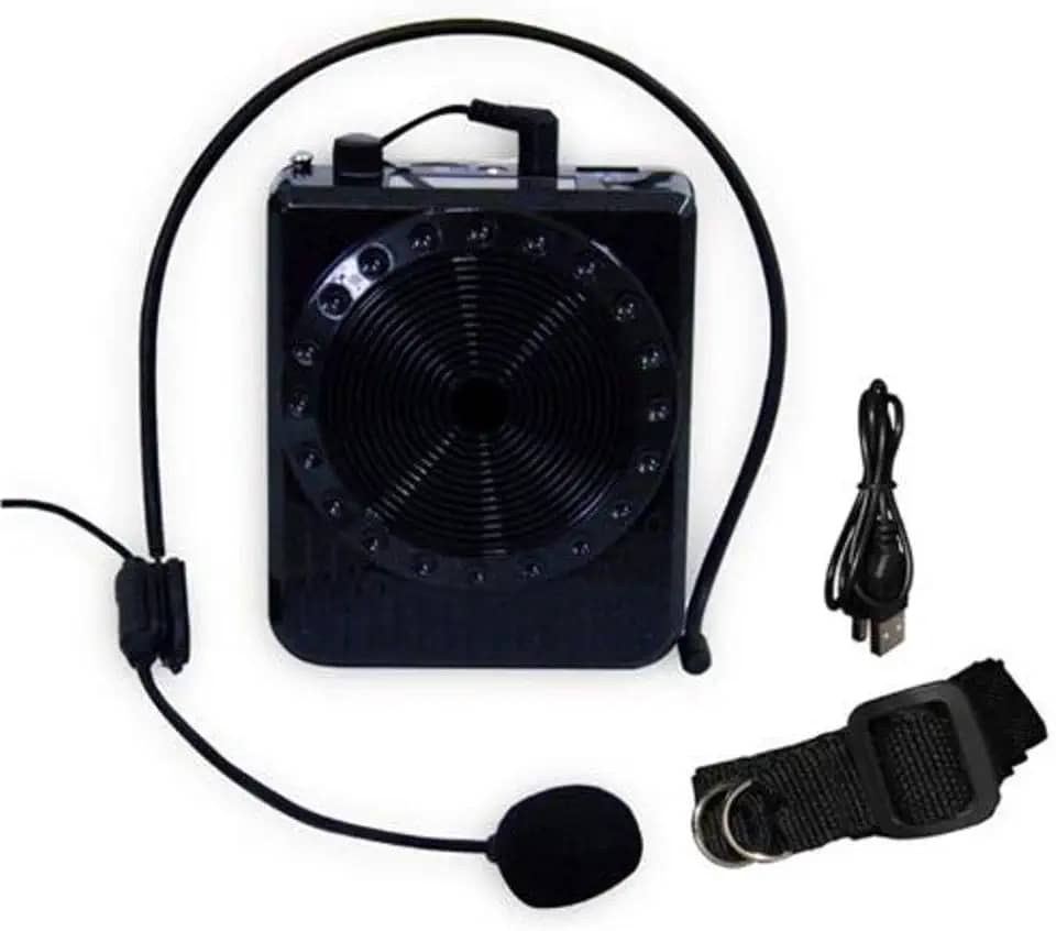 Exbom Amplificador de Voz Megafone com Microfone e Rádio FM K150 Preto