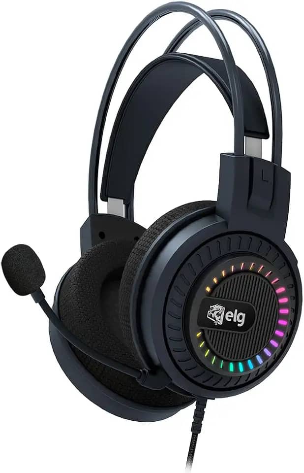 ELG, HGMZ Headset Gamer Mizar 7.1, 3D, Surround, Conexão USB, RGB, Almofada em Tecido Respirável, Microfone Flexível com Pop Filter, Som Imersivo