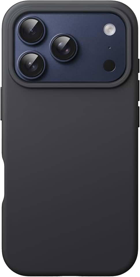JETech Capa Silicone Líquido para iPhone 17 Pro 6,3 Polegadas, Proteção de Corpo Inteiro com Toque Macio e Sedoso, Case de Celular Antirriscos com Forro de Microfibra (Preto)