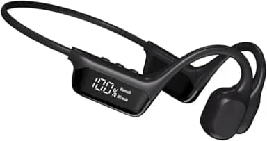 GZLMMY Fone de ouvido IPX8 à prova d'água de condução óssea sem fio Bluetooth 5,4 + 32 GB de RAM MP3 Player HiFi Music Sport Swimming Headset com microfone (preto)