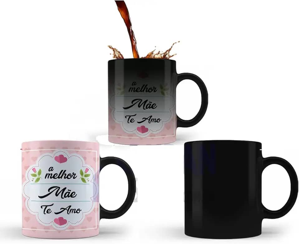 Caneca Mágica Presente para Dia das Mães Frase: A Melhor Mãe Te Amo