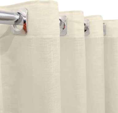 Cortina Voil Gaze De Linho Palha 2,80x2,30 Sala Ou Quarto Alto Padrão