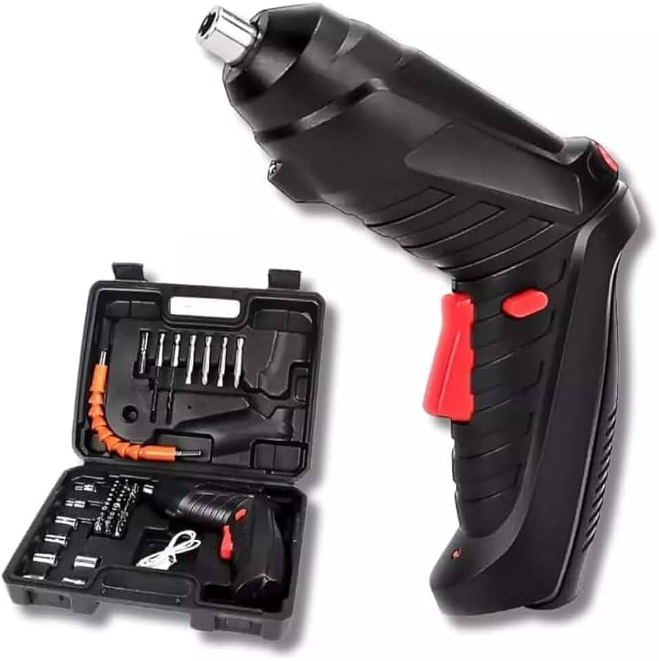 Parafusadeira Pequena 4.8V - Mini Parafusadeira e Furadeira Portátil Recarregável - Mini Parafusadeira Sem Fio de Mão com USB - Parafusadeira Portátil e Mini Furadeira para Reparos e Montagens Rápidas