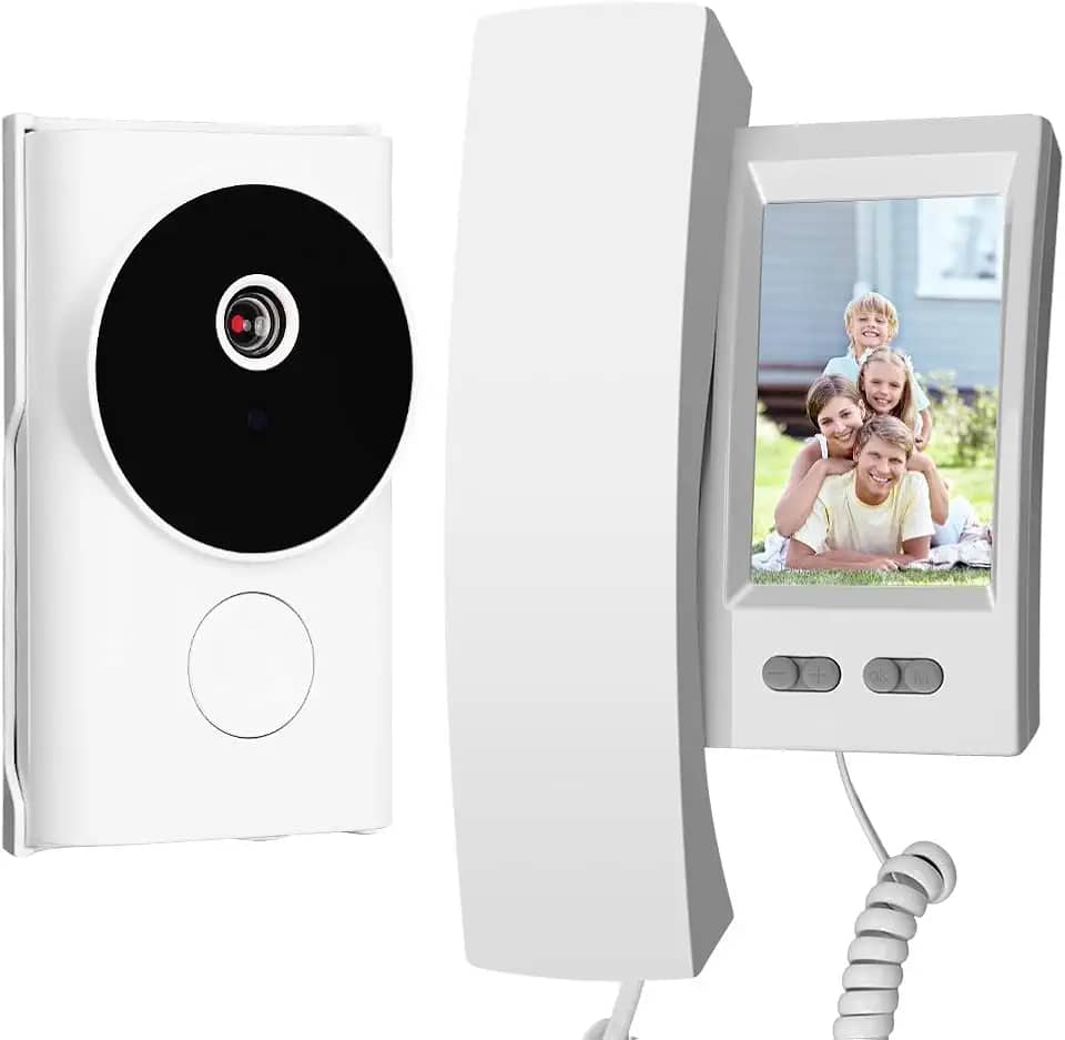 Campainha Inteligente Sem Fio com Video Porteiro, Com Visão Noturna, 1080p, Video Porteiro, Porteiro Eletronico com Camera, Video Porteiro Inteligente, Campainha com Camera, Video Porteiro Residencial