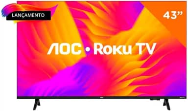 Smart TV 43" LCD LED AOC 43S5155/78G - Wi-Fi DLED FHD, Quad Core, HDMI USB