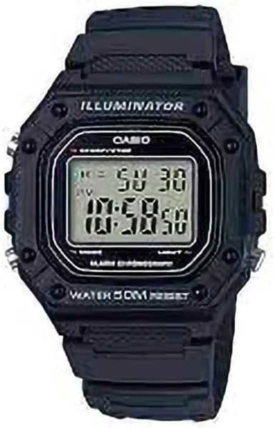 Relógio de Pulso Masculino Casio Digital Preto W-218H-1AVDF
