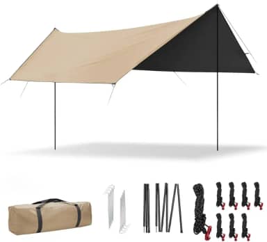 Tenda Gazebo 3x4m, UV 50+ UPF, Impermeáve, Adequado Para Camping, Praia,Jardim e Viagens,Com Proteção Solar Desmontável