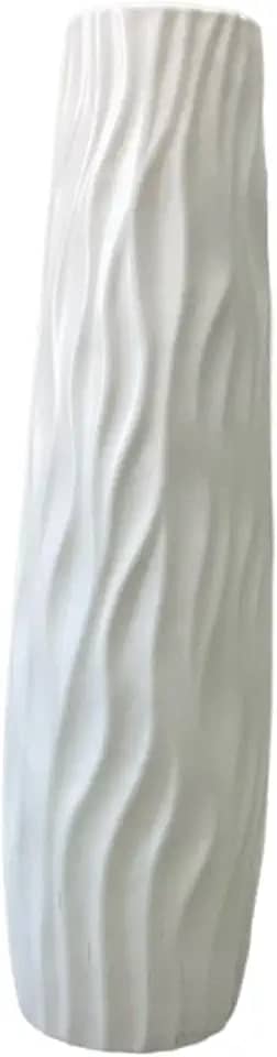 Bothyi Vaso de chão alto, vaso de flores grande, presente elegante, decoração rústica para casa, sala de jantar, quarto, fazenda, casamento, ambiente interno, Branco