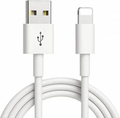 Cabo USB Reforçado 2 Metros Compatível com iPhone 6/7/8/X/SE/XR/11/12/13/14 Pro/Max, compatível com iPad e AirPods Carregamento Rápido e Transferência de Dados