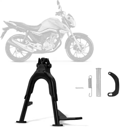 Kit Cavalete Central CG 160 Titan Fan Start Todos os Anos Com Mola + Pino + Meia Lua