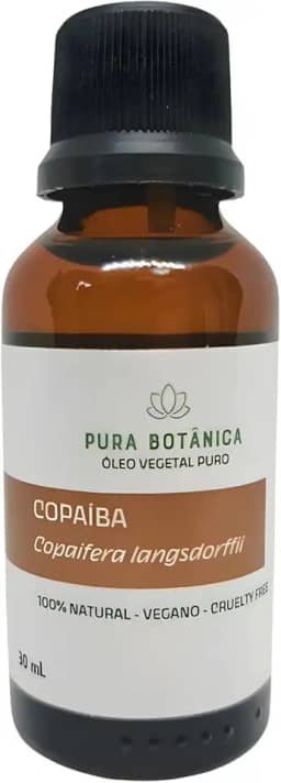 Óleo Vegetal de Copaíba 100% Puro e Natural, Massagem, Aromaterapia, Cabelo, Pele Pura Botânica