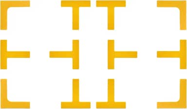 Kit de marcadores Court Lines para baixo Crie sua própria mini quadra de tênis Pickleball