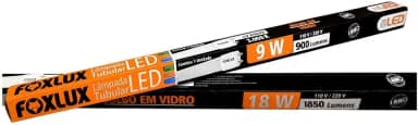Foxlux Lâmpada Tubular LED 9W 3000K Bivolt