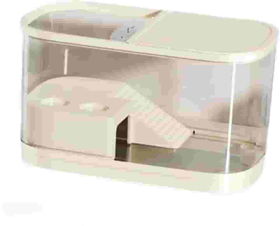 KiBcsLic Tanque de tartaruga com plataforma Aquário de tartarugas Habitat de répteis para tartarugas terrestres Leopardo, Bege Médio