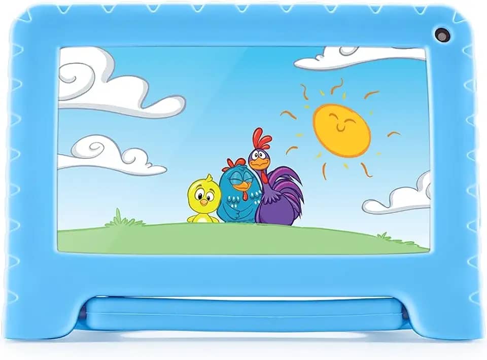 Tablet Infantil Galinha Pintadinha 7' 4GB RAM, 64GB, Controle Parental, Wi-Fi, Android 13, Case, Quad Core - NB419