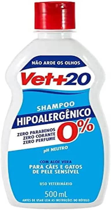 Vet+20 - Shampoo Hipoalergenico - 500 ml