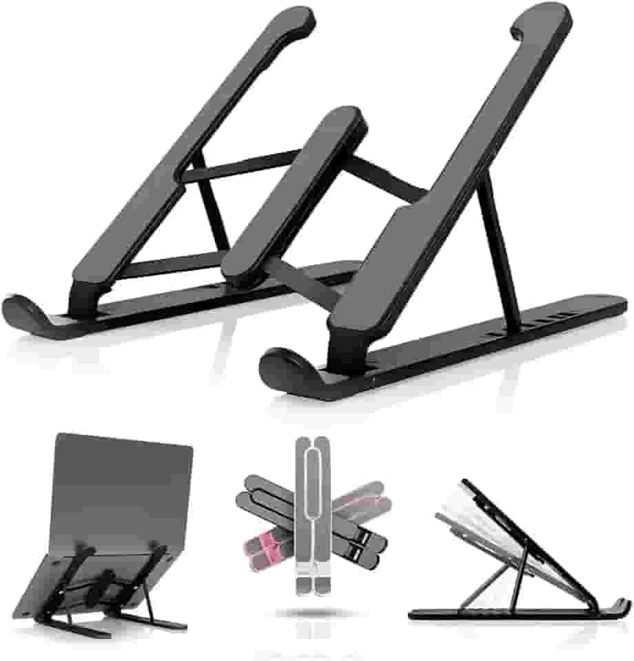 Suporte Multifuncional De Luxo Para Notebook Ajustável Com 6 Ângulos Ajustáveis - Dobrável E Ergonômico Para Desktop Portátil Compatível Com Macbook, Ipad, Hp, Dell (ETC) 10-17' - (Linha Premium)