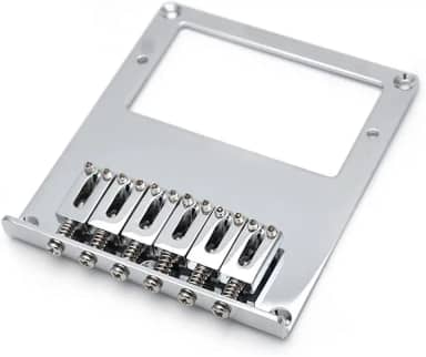 Ponte de guitarra cromada fixa de 6 cordas com parafusos de chave inglesa de substituição para guitarra Telecaster